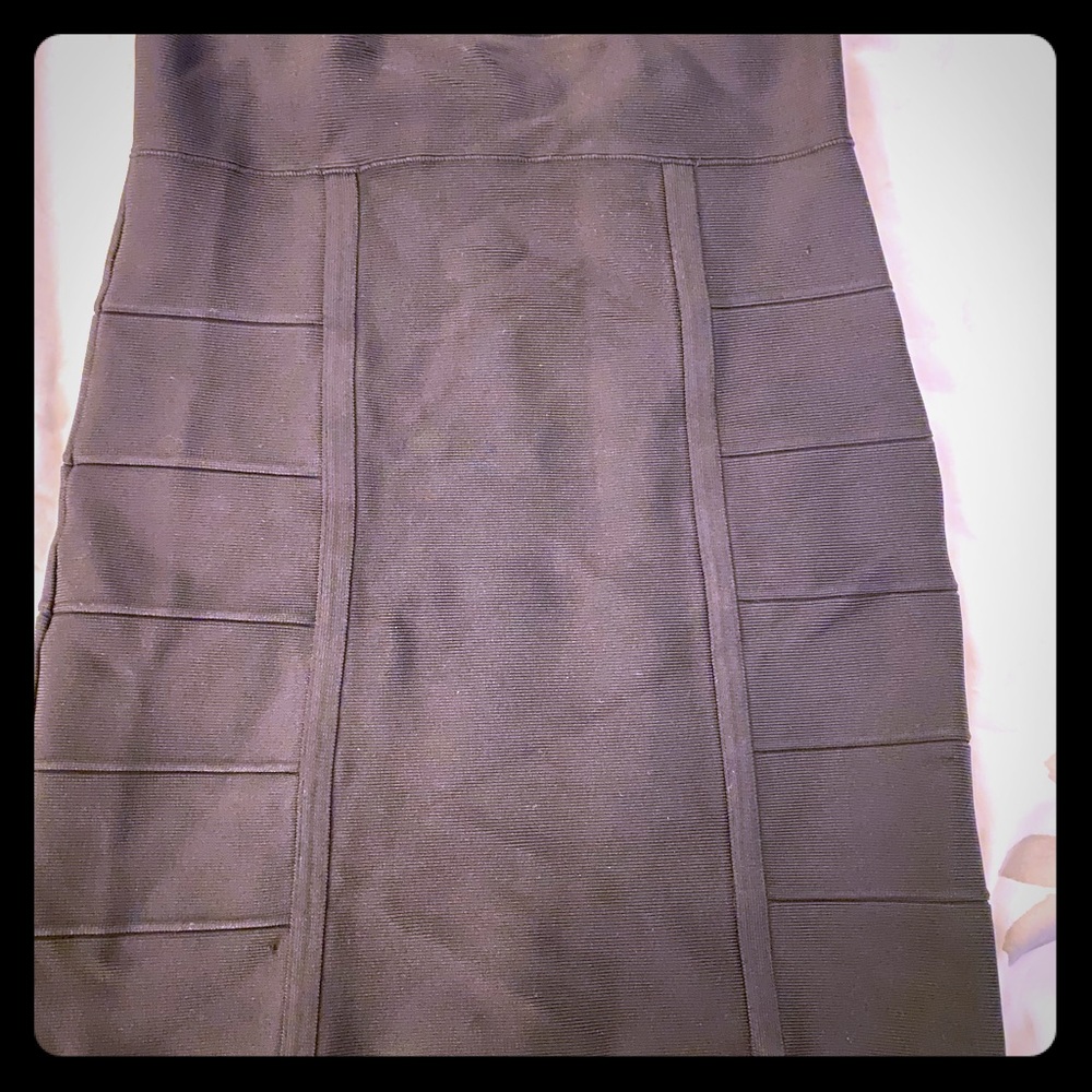 BCBG - black bandage skirt, medium